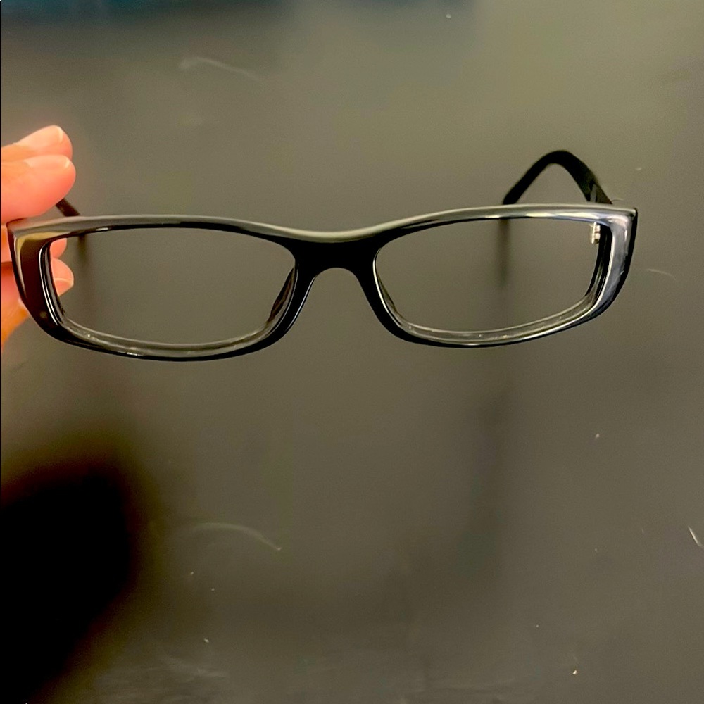Vintage Black Rectangular Eyeglasses